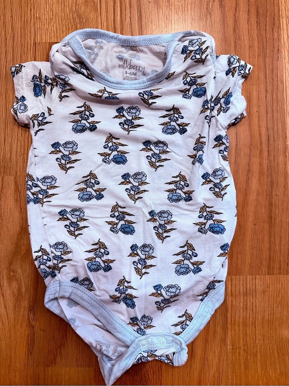 milkberry Floral Baby Bodysuit Size 3-6M